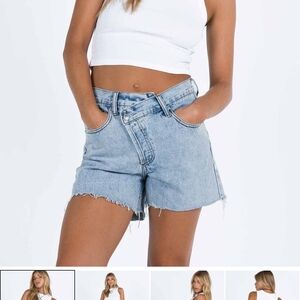 Princess Polly Light Blue Jean Shorts